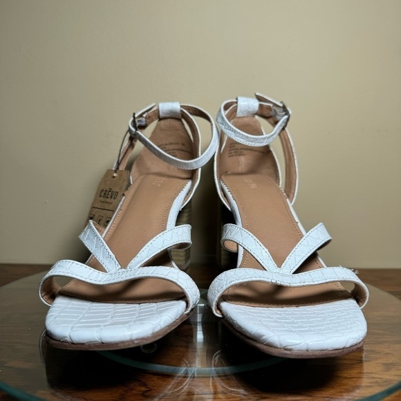 Crevo Kaitlyn Block Heel Dress Sandal - white - size 8.5 - Picture 9 of 16